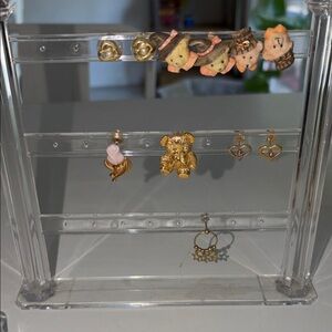 Gold and Pink Earring Set comes with stand $20 firm
